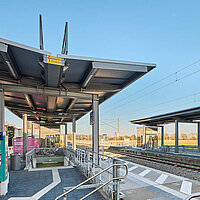 Platform roof in Dornheim, Riedbahn