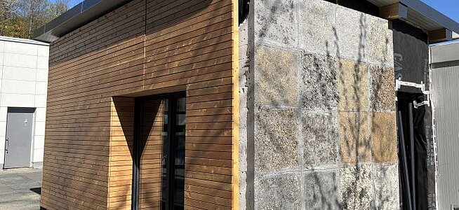 Exterior view of the new break room