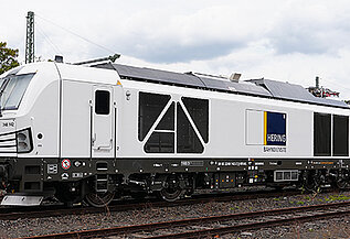 Exterior view of the Vectron Dual Mode locomotive