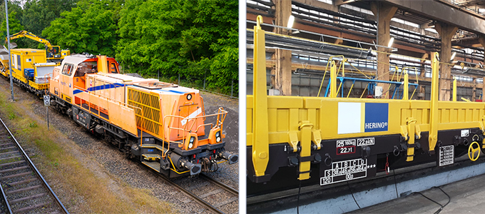 Logistics service on railway construction site | RENS wagon
