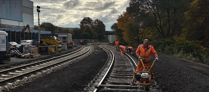 Track construction works