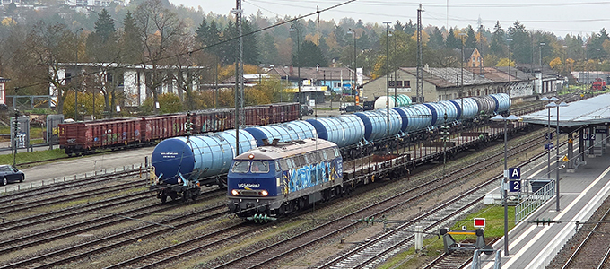 BR 218 locomotive in the Black Forest
