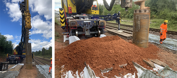 Foundation with the Foundation Construction Train – Bored Pile for Signal Gantry