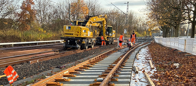 Turnout installation – track construction