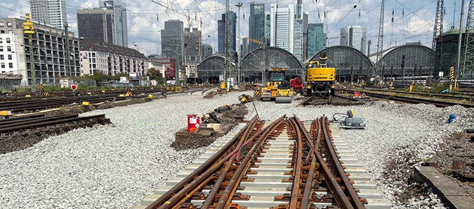 Track remodeling at Frankfurt Main Station