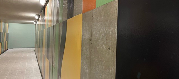 Colorful wall with a little shimmer